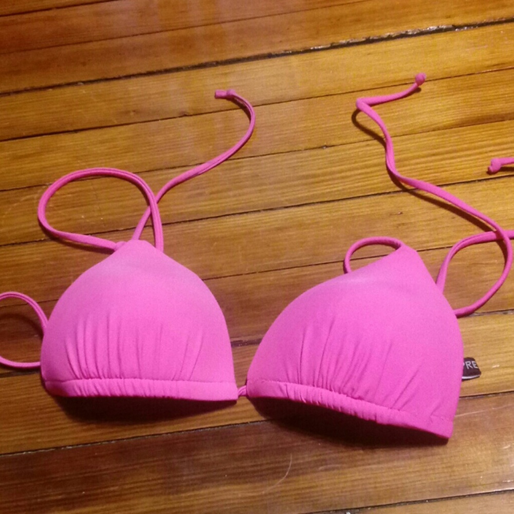 Hot Pink String Bikini Top